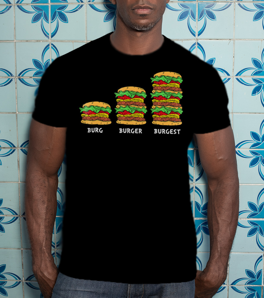 Burg Burger Burgest Cheeseburger Evolution T-Shirt