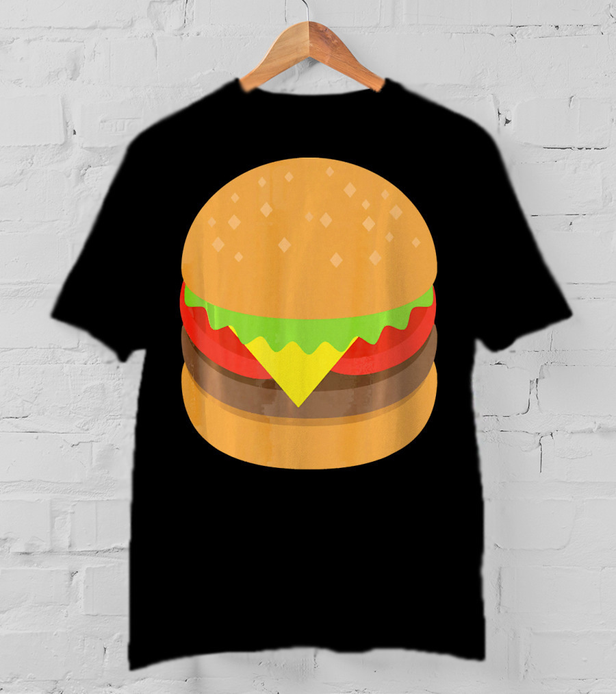 Emoji Hamburger Cheeseburger Lettuce Tomato Cheese Burger T-Shirt