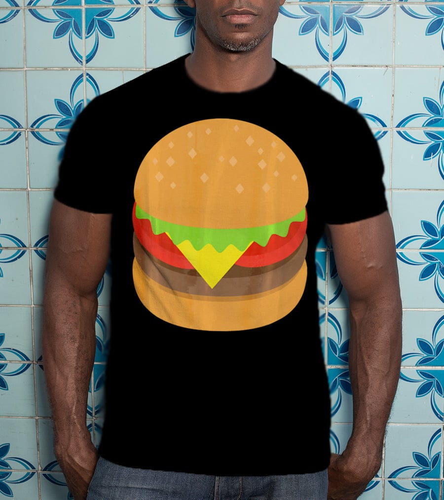 Emoji Hamburger Cheeseburger Lettuce Tomato Cheese Burger T-Shirt