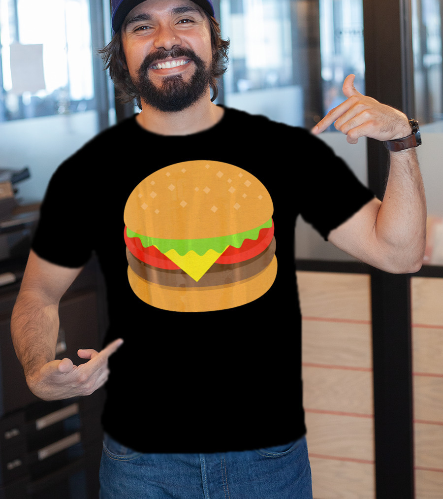 Hamburger Cheeseburger Emoji Emoticon Icon Burger T-Shirt