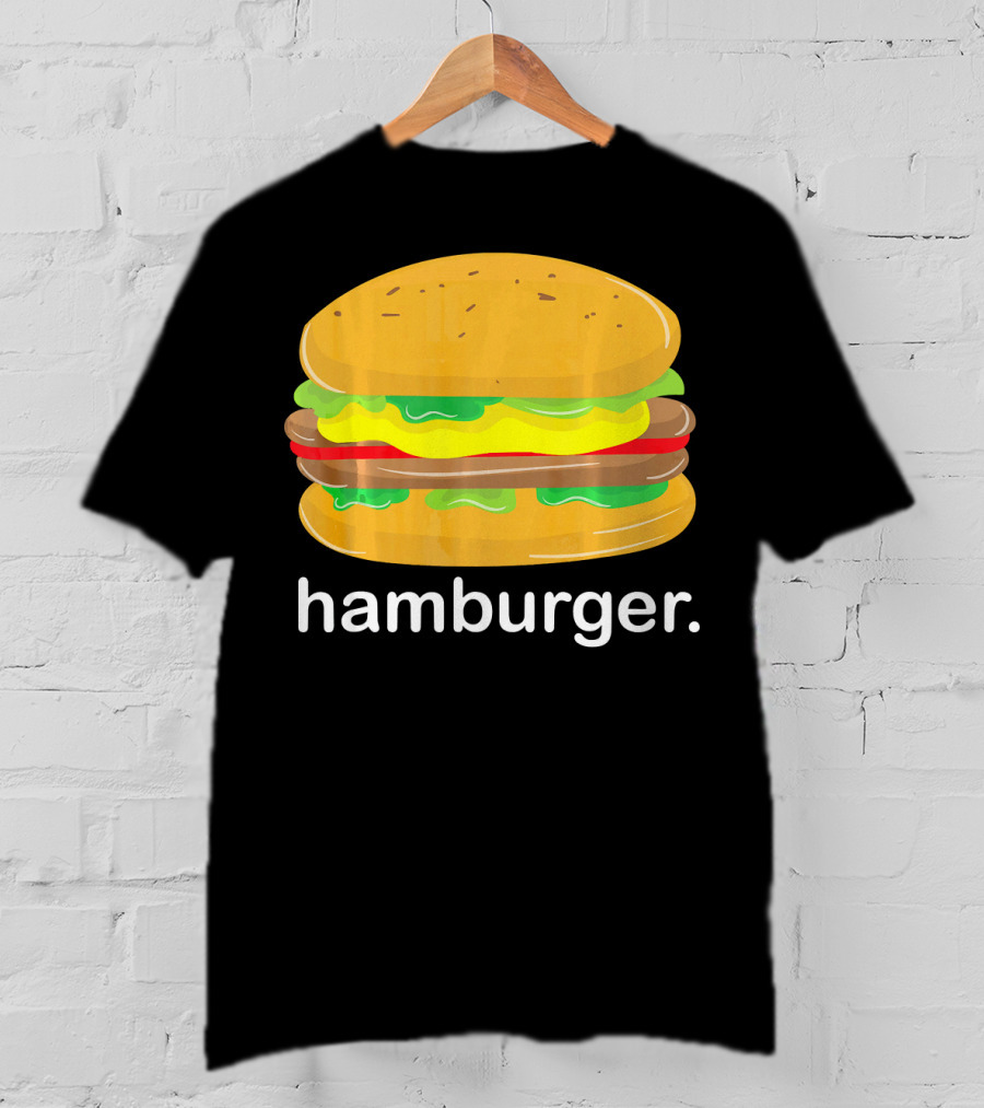 Funny Hamburger Meme Burger Cartoon Cheeseburger T-Shirt