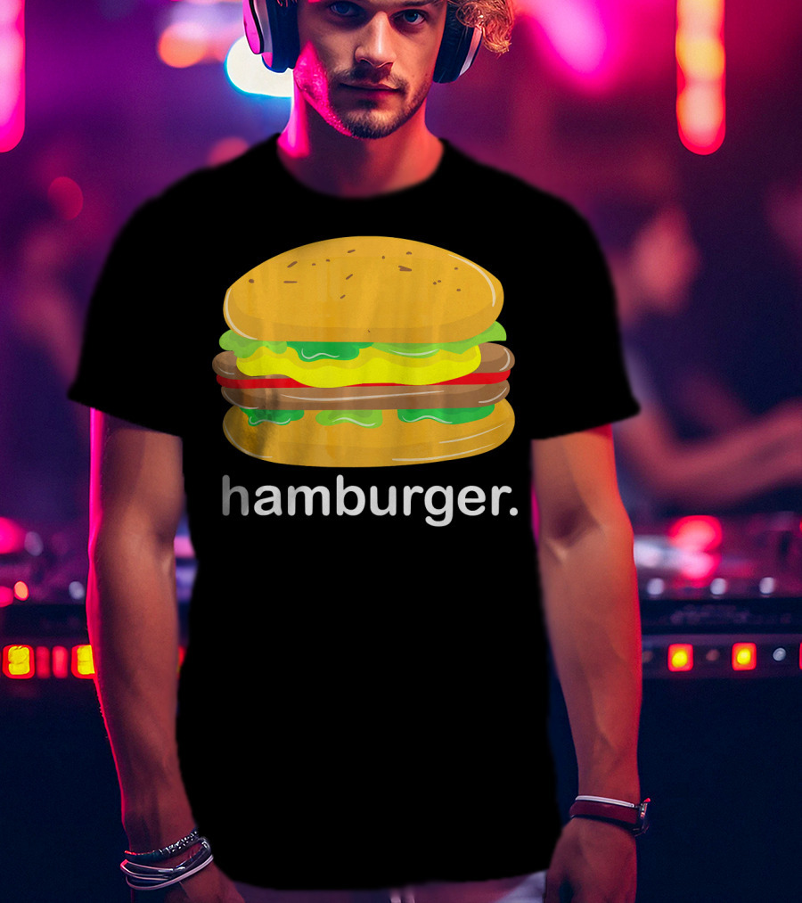 Funny Hamburger Meme Burger Cartoon Cheeseburger T-Shirt