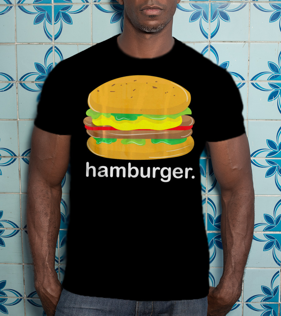 Funny Hamburger Meme Burger Cartoon Cheeseburger T-Shirt