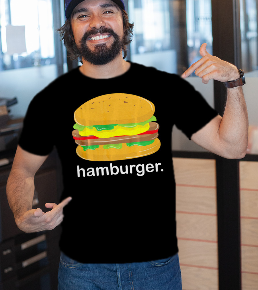 Funny Hamburger Meme Burger Cartoon Cheeseburger T-Shirt