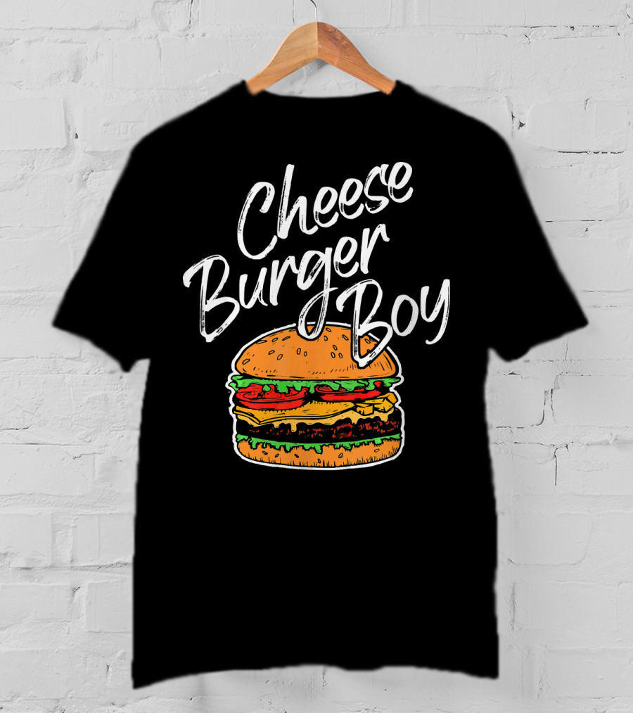 Cheeseburger Boy Funny Hamburger Fast Food Humor T-Shirt