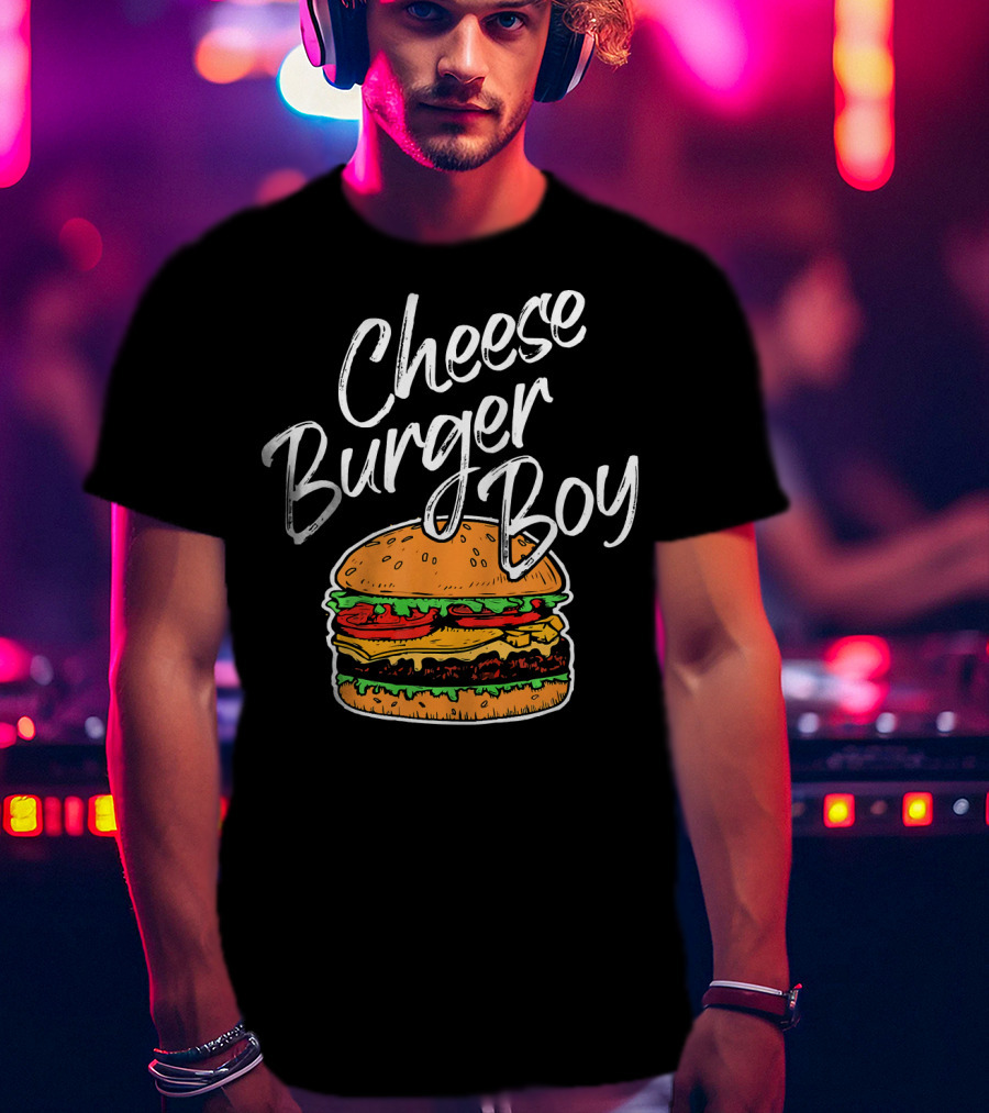 Cheeseburger Boy Funny Hamburger Fast Food Humor T-Shirt