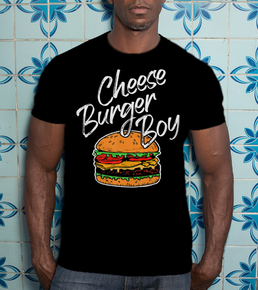 Cheeseburger Boy Funny Hamburger Fast Food Humor T-Shirt