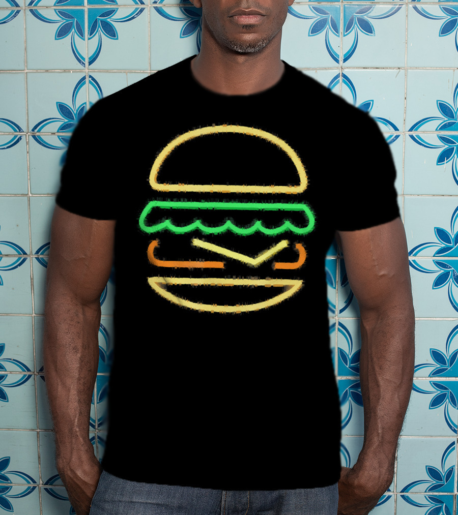 Burger Neon Style Of A Burger T-Shirt