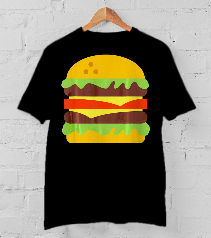 Cheeseburger Icon Hamburger With Cheese Classic Stack T-Shirt