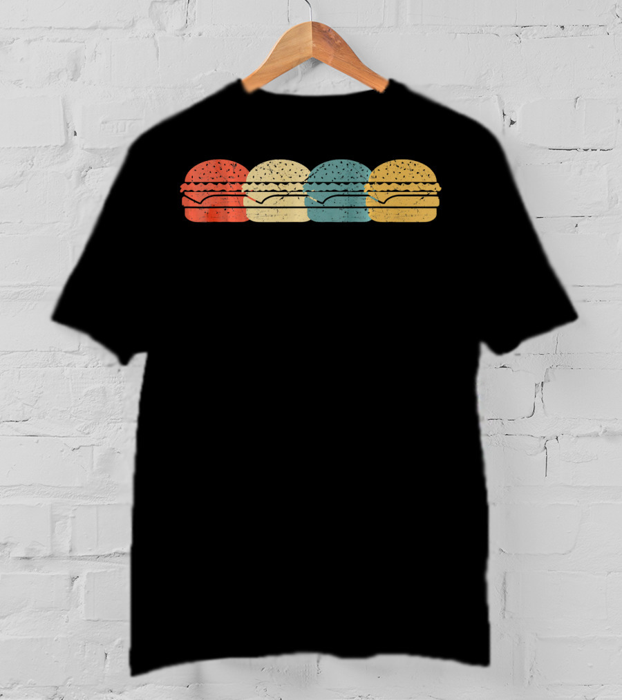 Vintage Retro Hamburger Pop Art Cool Ham T-Shirt