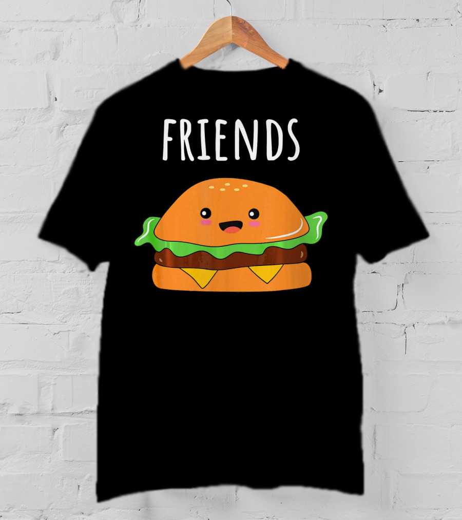 FRIENDS THE BURGER Matching Couples Mot T-Shirt