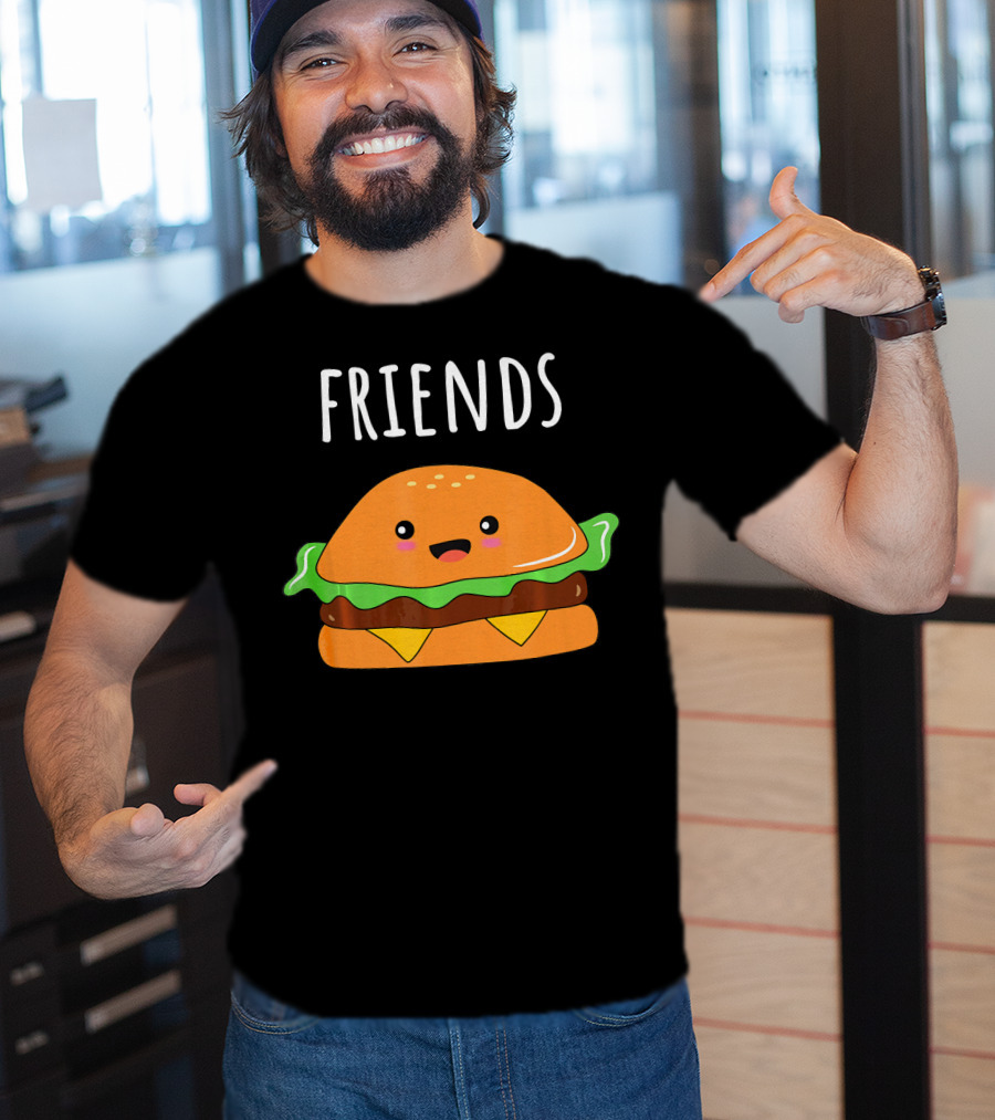 FRIENDS THE BURGER Matching Couples Mot T-Shirt