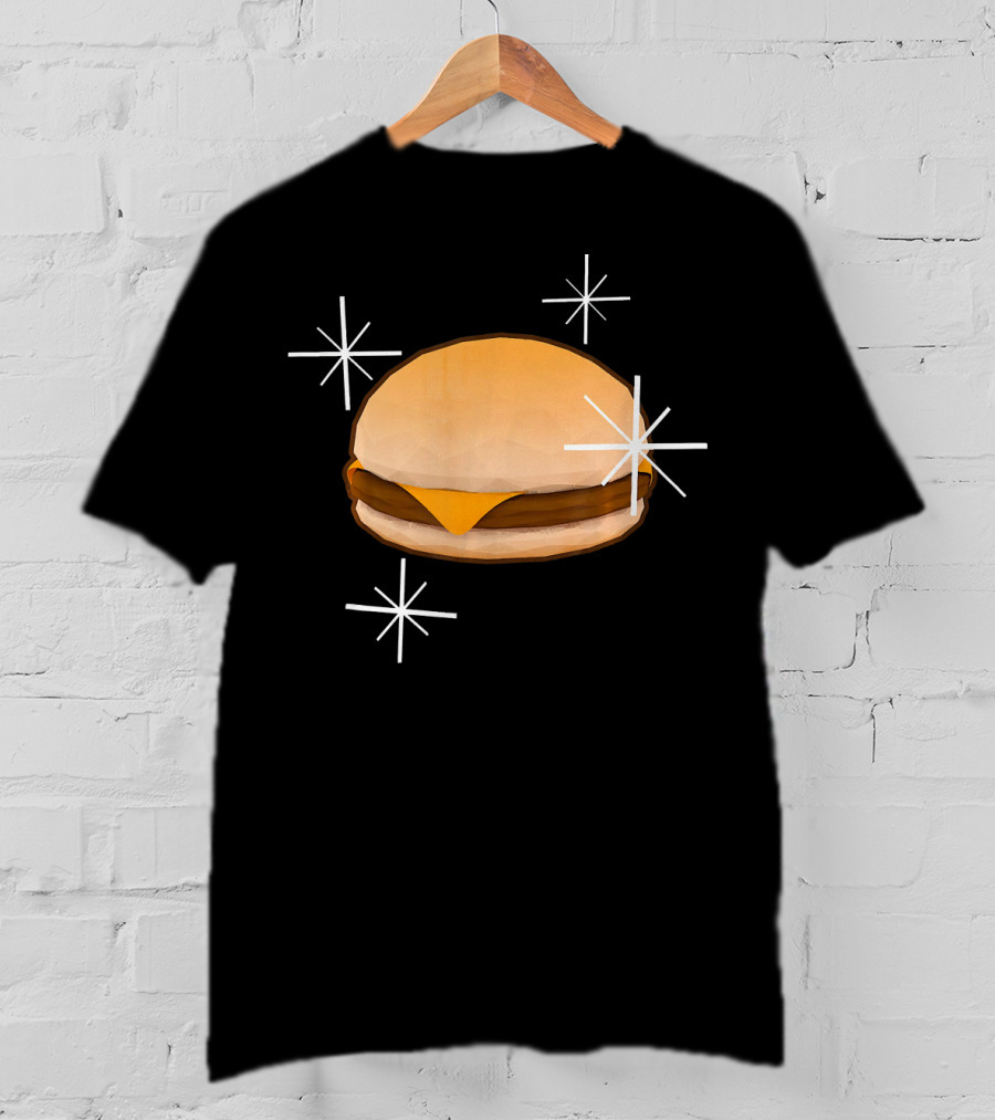 Random Cheese Burger With Stars T-Shirt