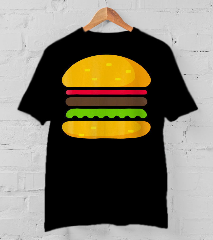 Minimalist Hamburger Layers Striped T-Shirt