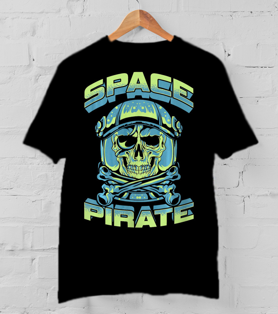 Space Pirate Astronaut Skull T-Shirt