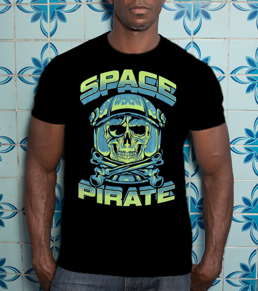 Space Pirate Astronaut Skull T-Shirt