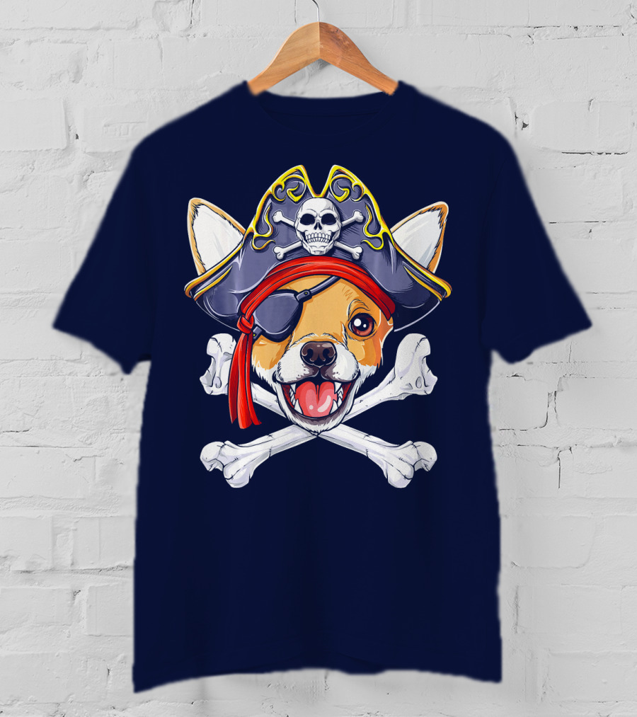 Buccaneer Chihuahua With Skull And Crossbones Bandana T-Shirt