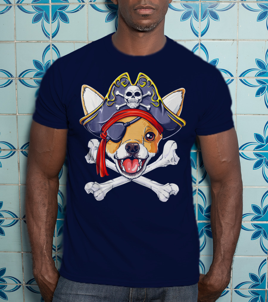 Buccaneer Chihuahua With Skull And Crossbones Bandana T-Shirt