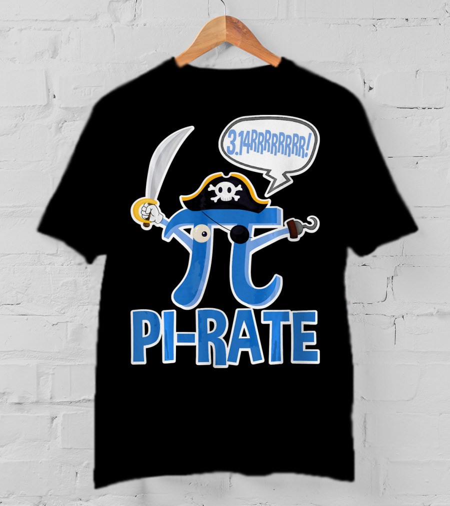 Pi-Rate 3.14rrrrr Pirate Happy Pi Day Math T-Shirt