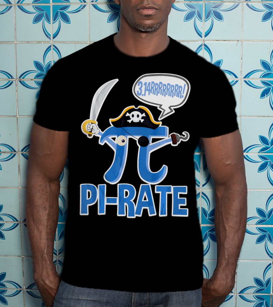 Pi-Rate 3.14rrrrr Pirate Happy Pi Day Math T-Shirt