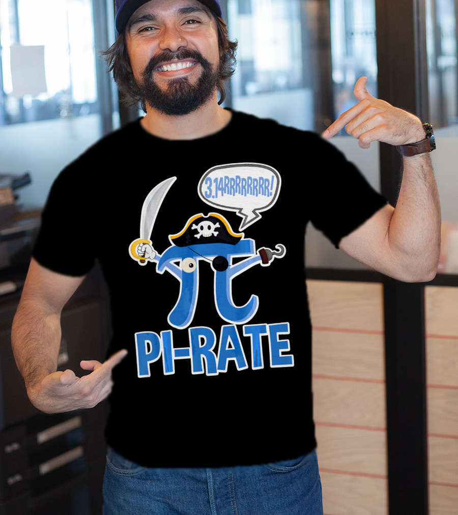 Pi-Rate 3.14rrrrr Pirate Happy Pi Day Math T-Shirt