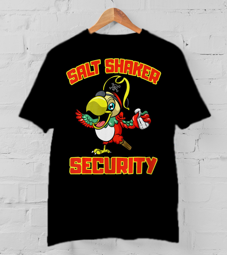 Salt Shaker Security Pirate Macaw T-Shirt