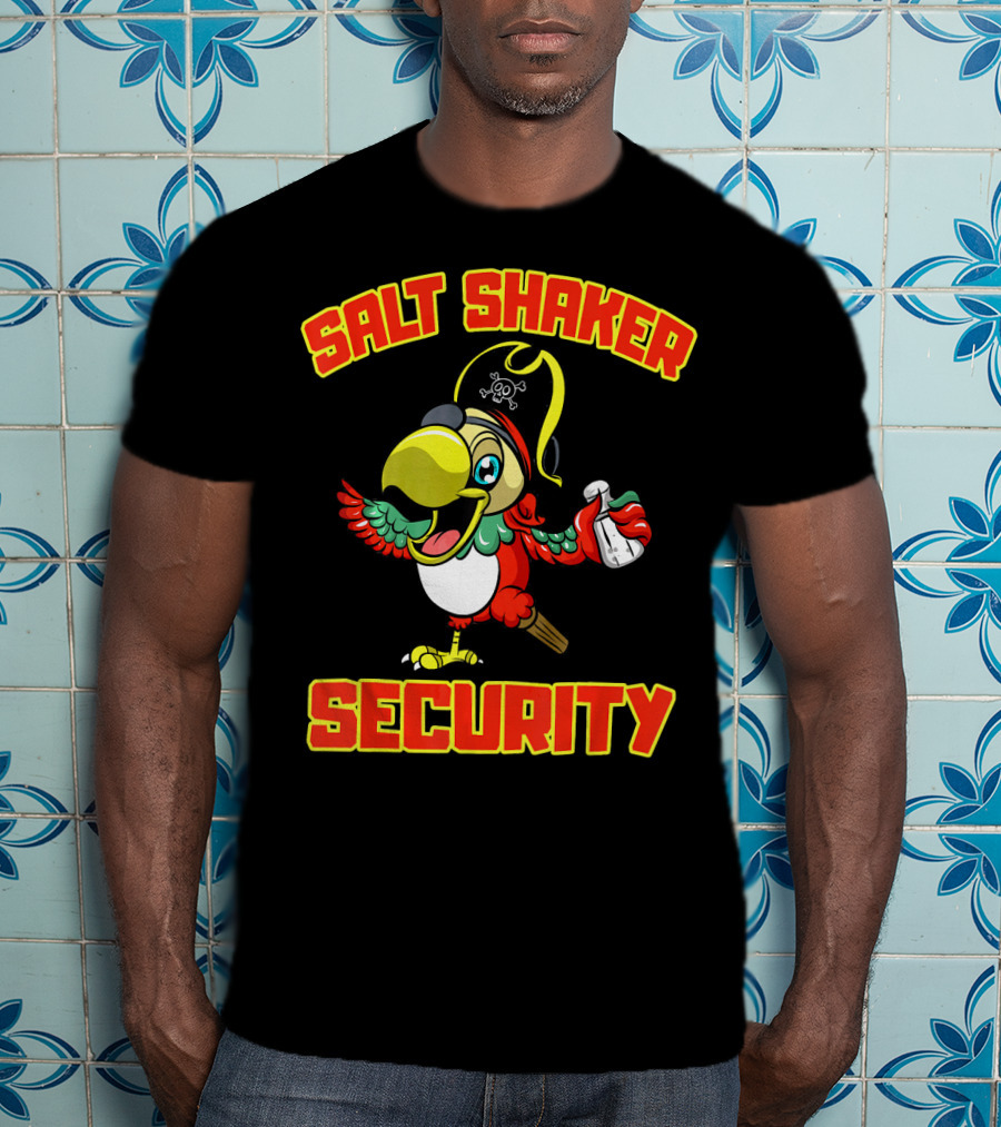 Salt Shaker Security Pirate Macaw T-Shirt