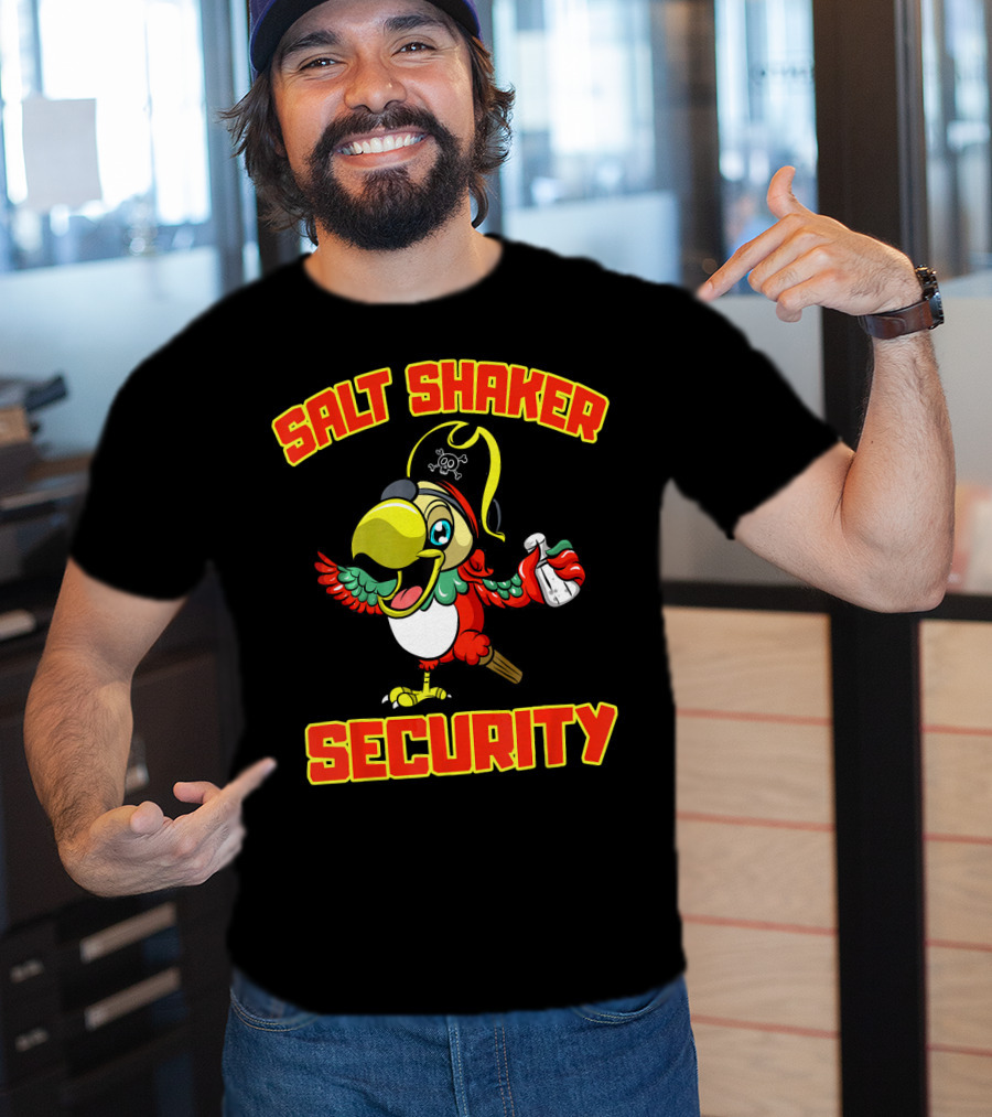 Salt Shaker Security Pirate Macaw T-Shirt
