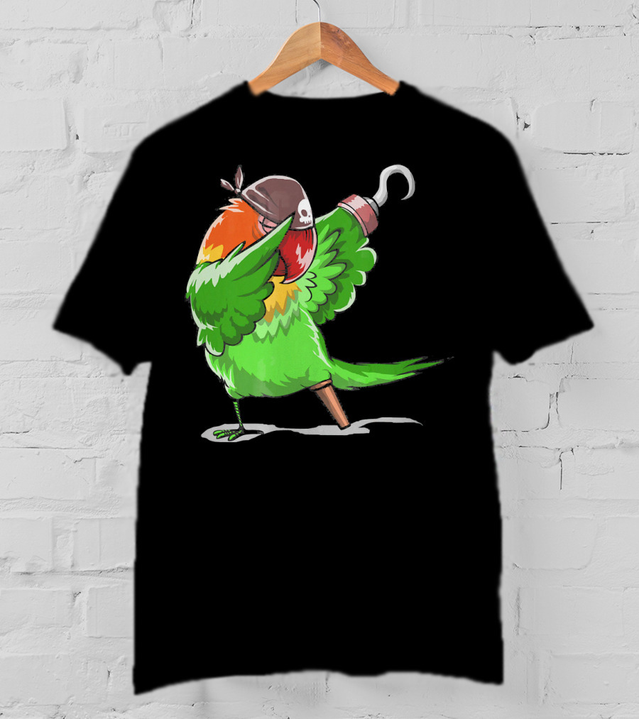 Gasparilla Pirate Parrot Dabbing With Peg Leg And Hook T-Shirt