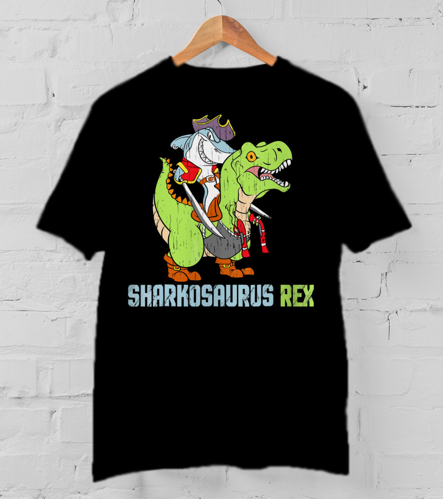 SHARKOSAURUS REX Shark And Dinos Pirate Adventure T-Shirt