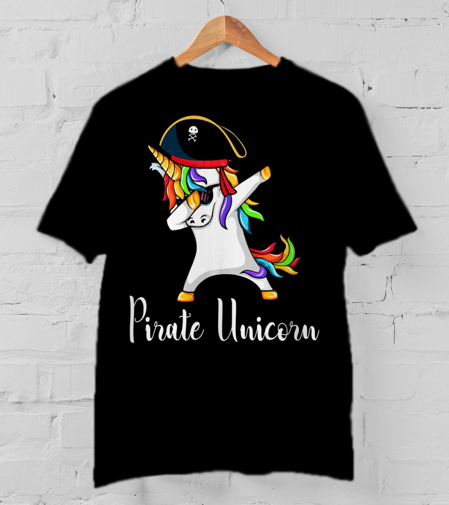 Pirate Unicorn Dabbing Funny Pirat T-Shirt