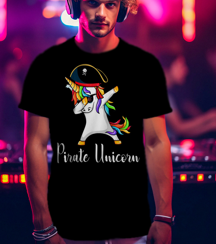 Pirate Unicorn Dabbing Funny Pirat T-Shirt