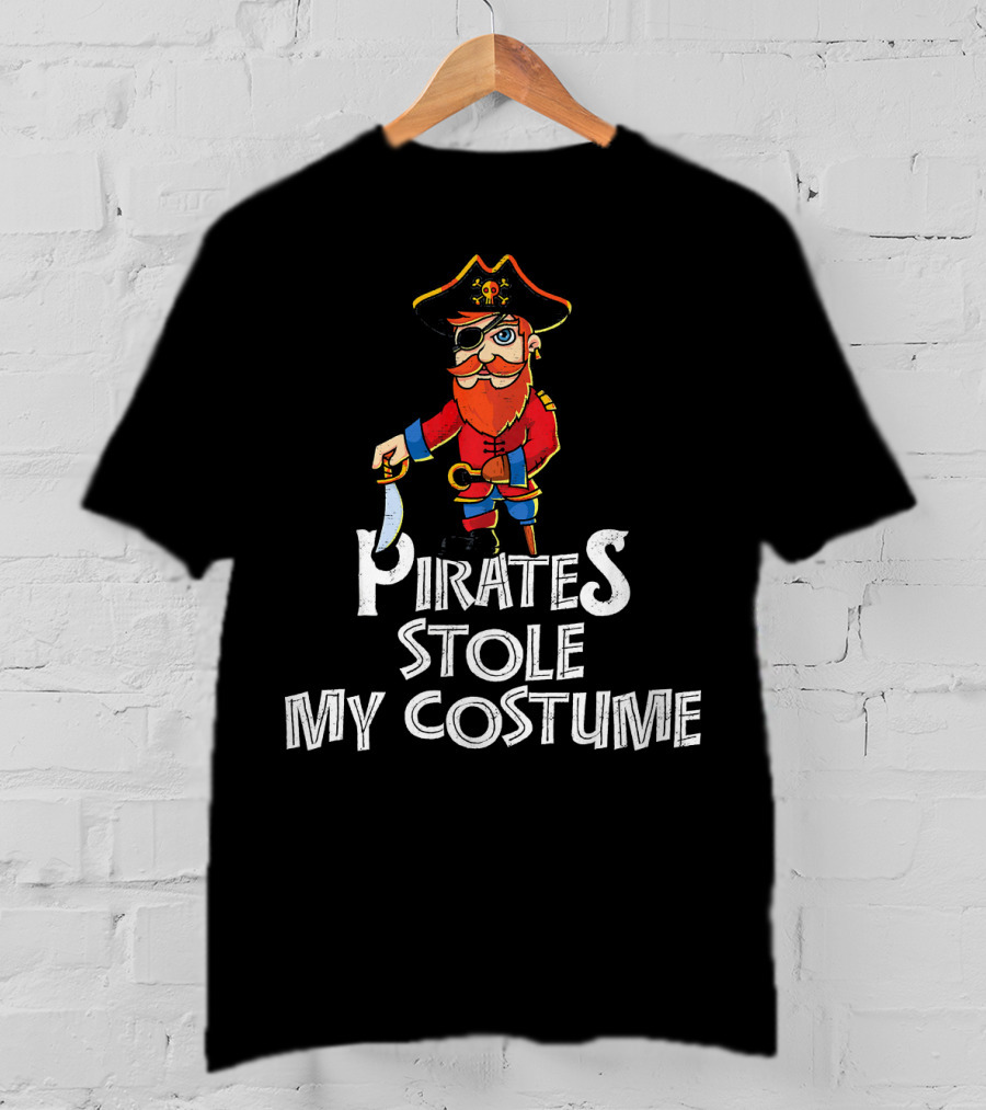 Pirates Stole My Costume Pirate With Red Beard T-Shirt