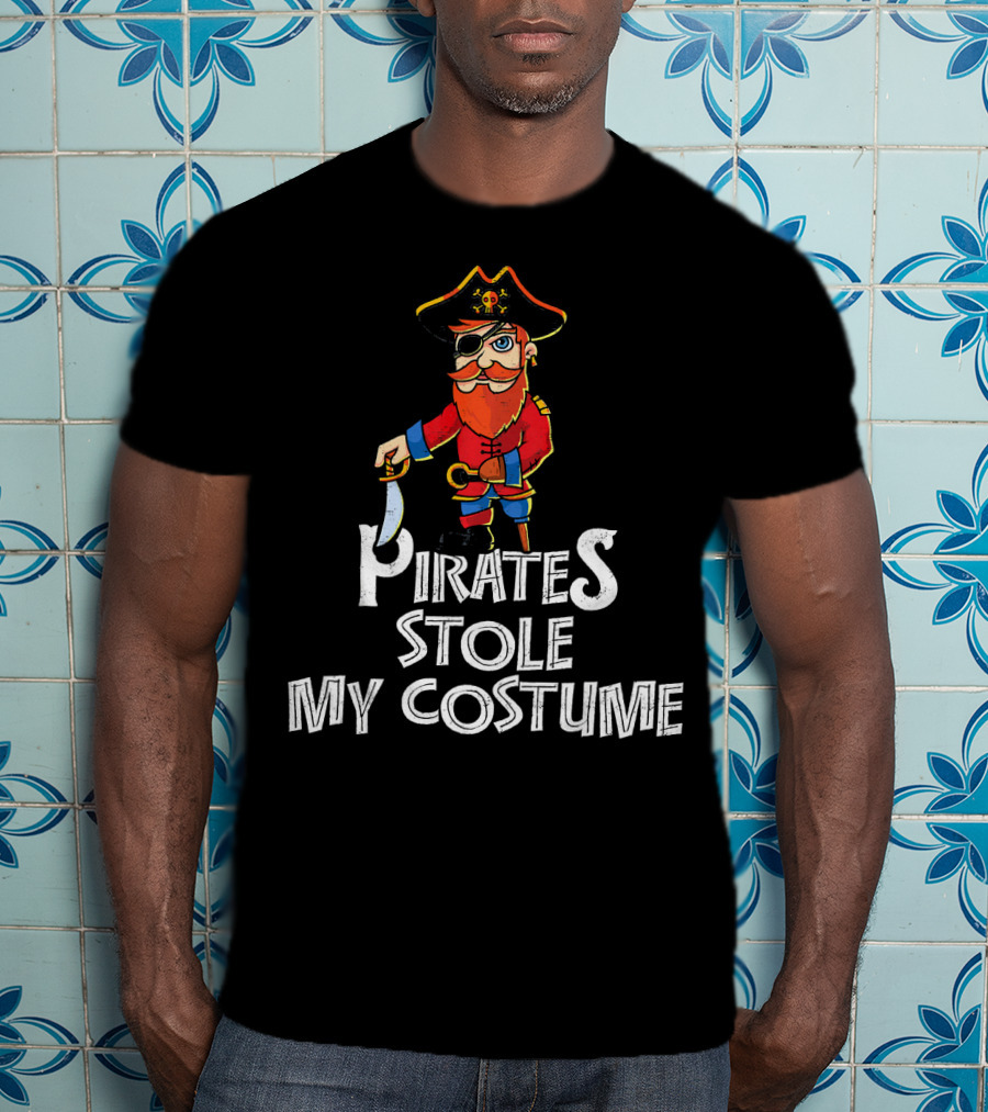 Pirates Stole My Costume Pirate With Red Beard T-Shirt