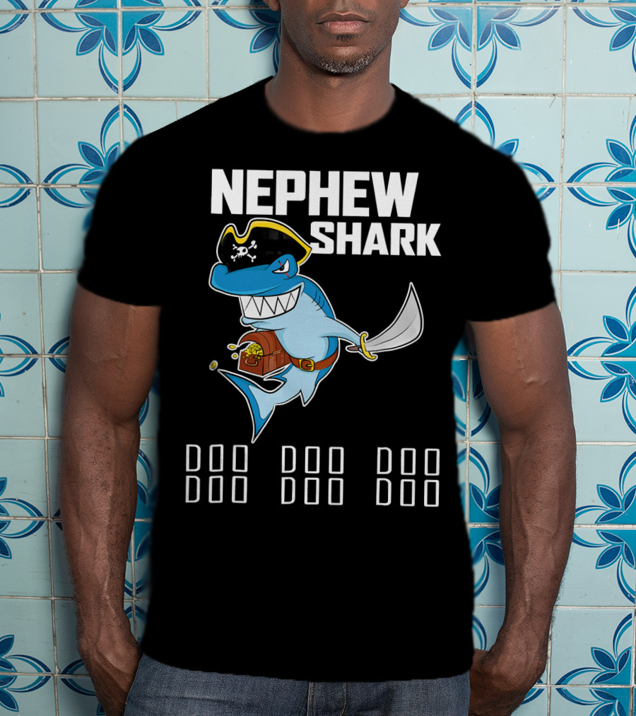 Nephew Shark Pirate Doo Doo Doo Treasure Sword T-Shirt