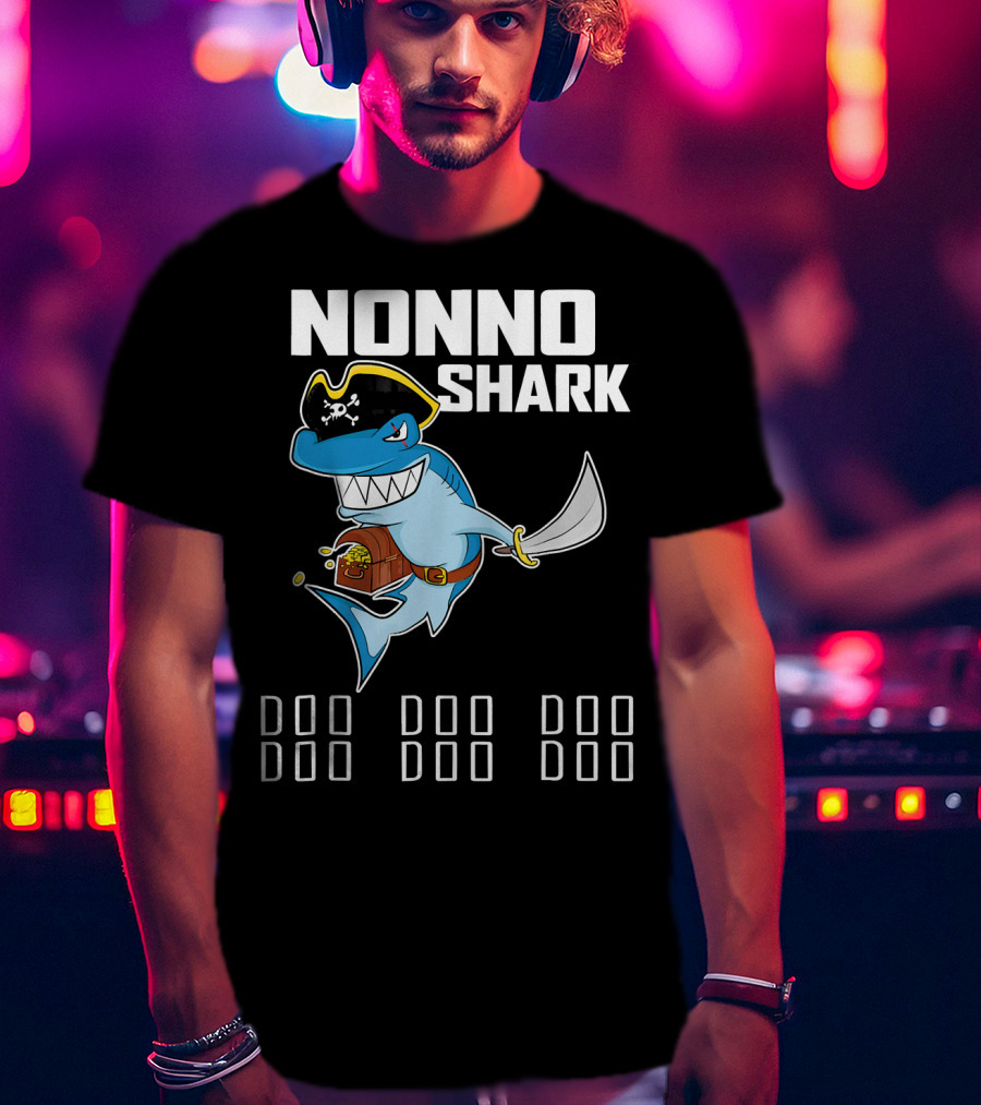 Nonno Shark Doo Doo Doo Pirate Grandpa T-Shirt