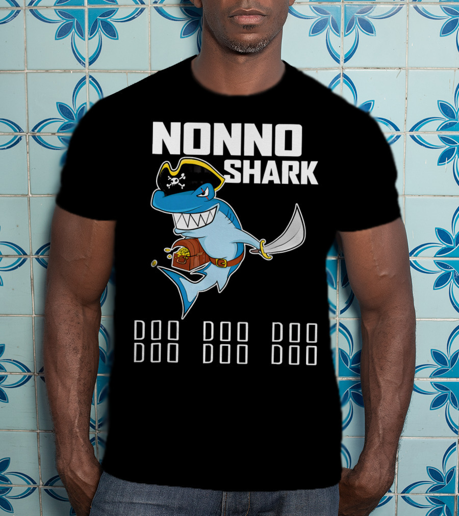 Nonno Shark Doo Doo Doo Pirate Grandpa T-Shirt