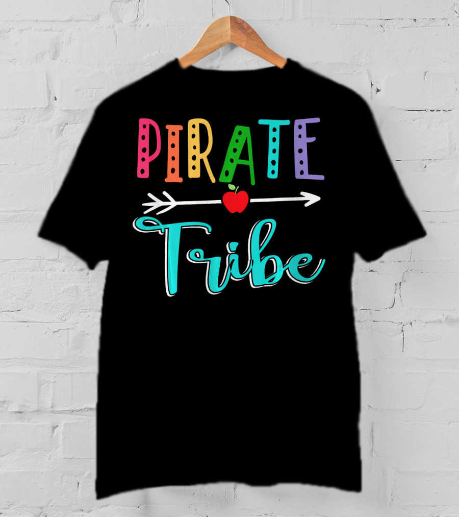 Pirate Tribe Apple Arrow With Colorful Letters T-Shirt