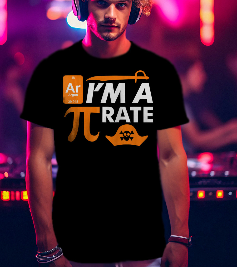 Ar Im A Pirate Pi Symbol Periodic Table Pi Day Elements T-Shirt