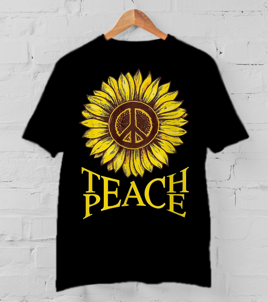 Teach Peace Sunflower Peace T-Shirt