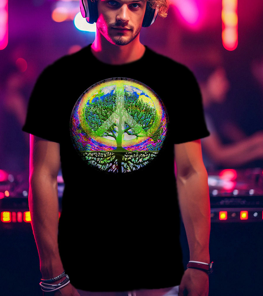 Tree Of Life Peace Symbol World Harmony T-Shirt