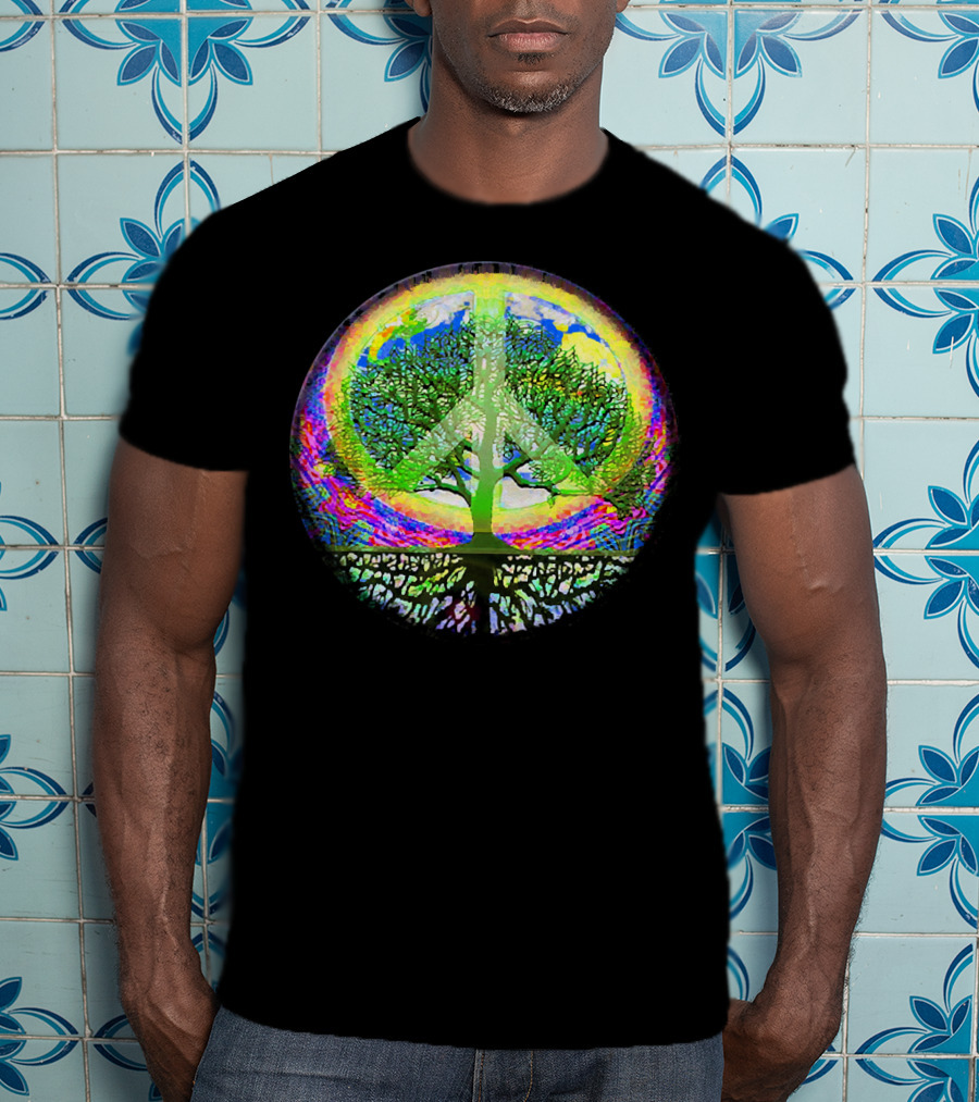 Tree Of Life Peace Symbol World Harmony T-Shirt