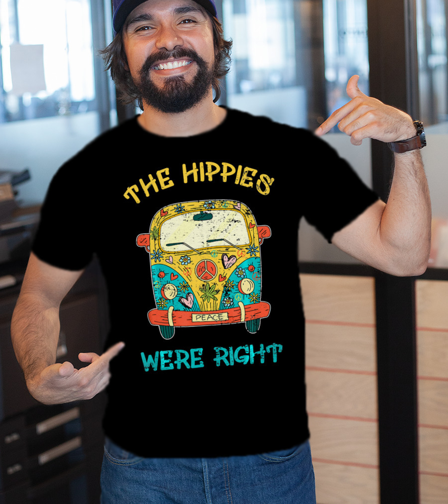 The Hippies Were Right Peace Van Vibrant Love T-Shirt