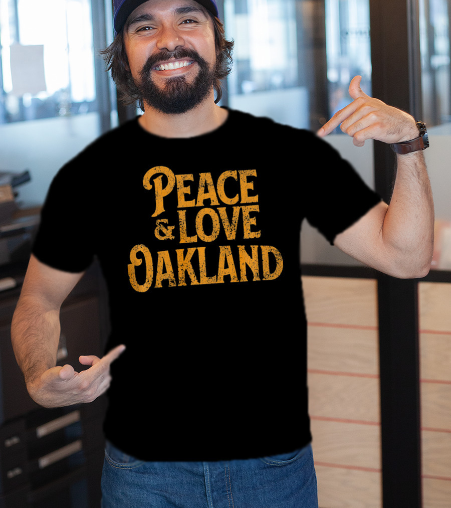 Peace Love Oakland California Vintage T-Shirt
