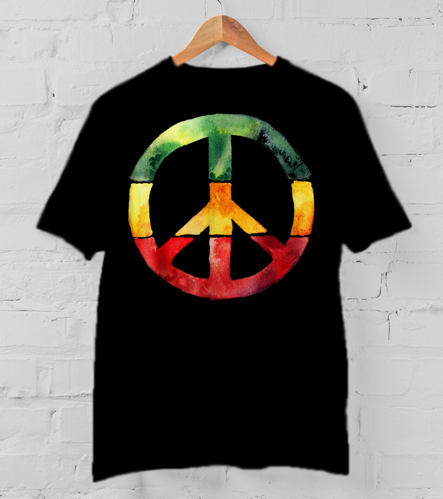 Peace Sign Rasta Reggae Roots One Love T-Shirt