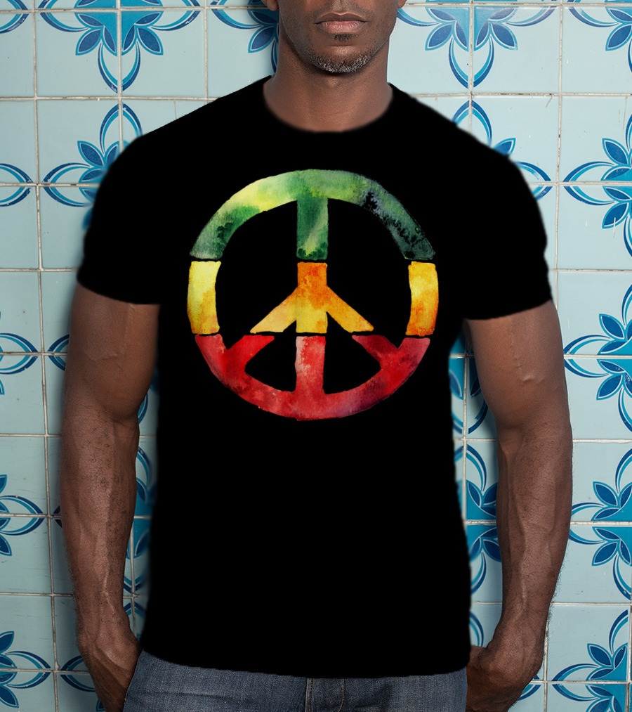 Peace Sign Rasta Reggae Roots One Love T-Shirt