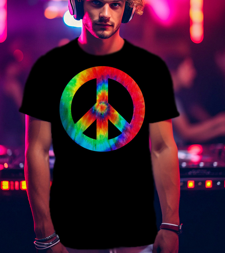 Cool Tie Dye Peace Sign T-Shirt