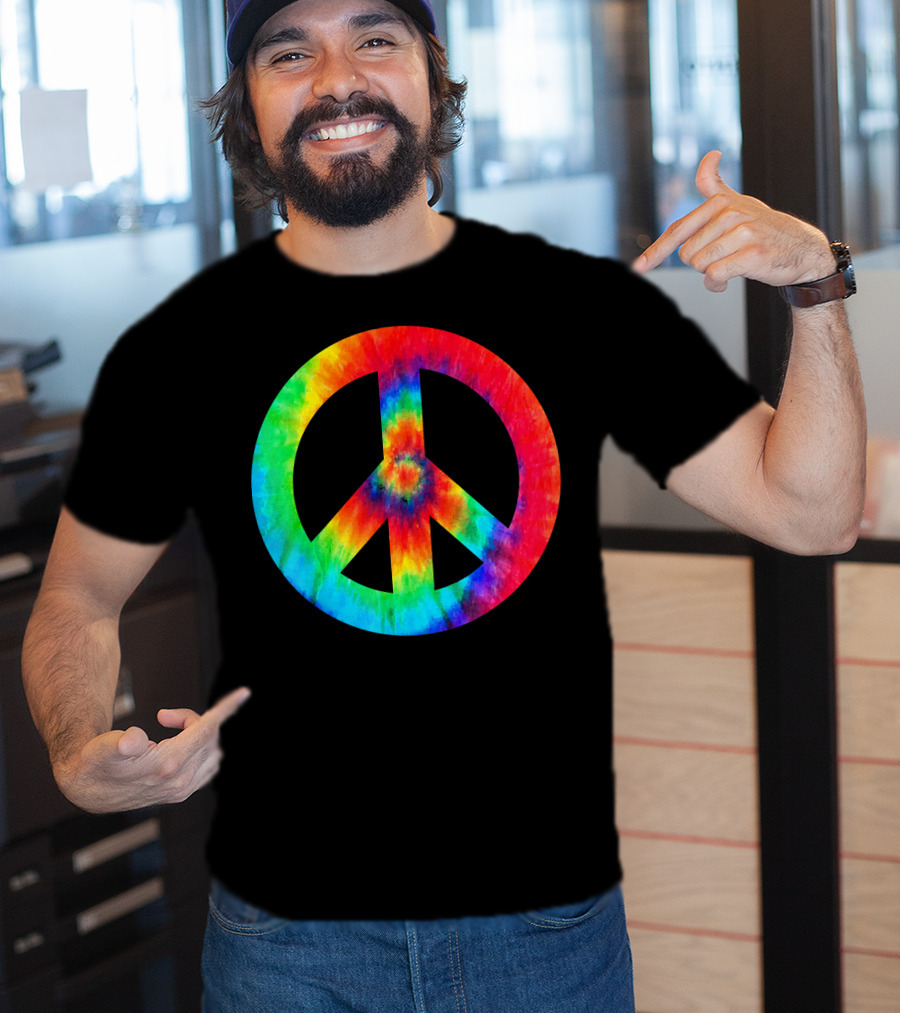 Cool Tie Dye Peace Sign T-Shirt