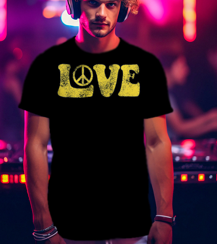 LOVE Peace Sign Groovy T-Shirt