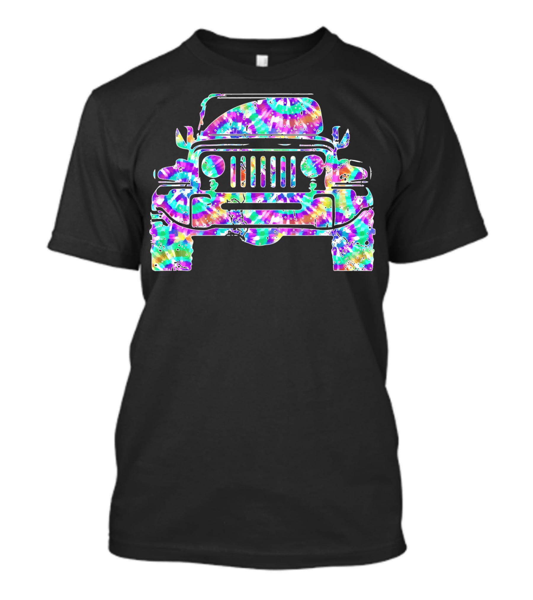 Tie Dye Jeeps Hippie Peace Retro Off-Road Adventure T-Shirt